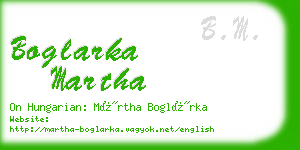boglarka martha business card